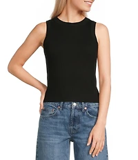 TOPSHOP Ribbed Knit Racerback Tank Top