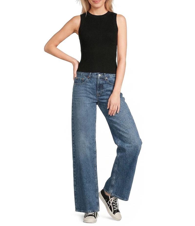 TOPSHOP Ribbed Knit Racerback Tank Top