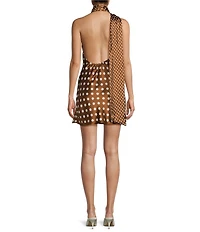 TOPSHOP Satin Polka Dot Mini Dress