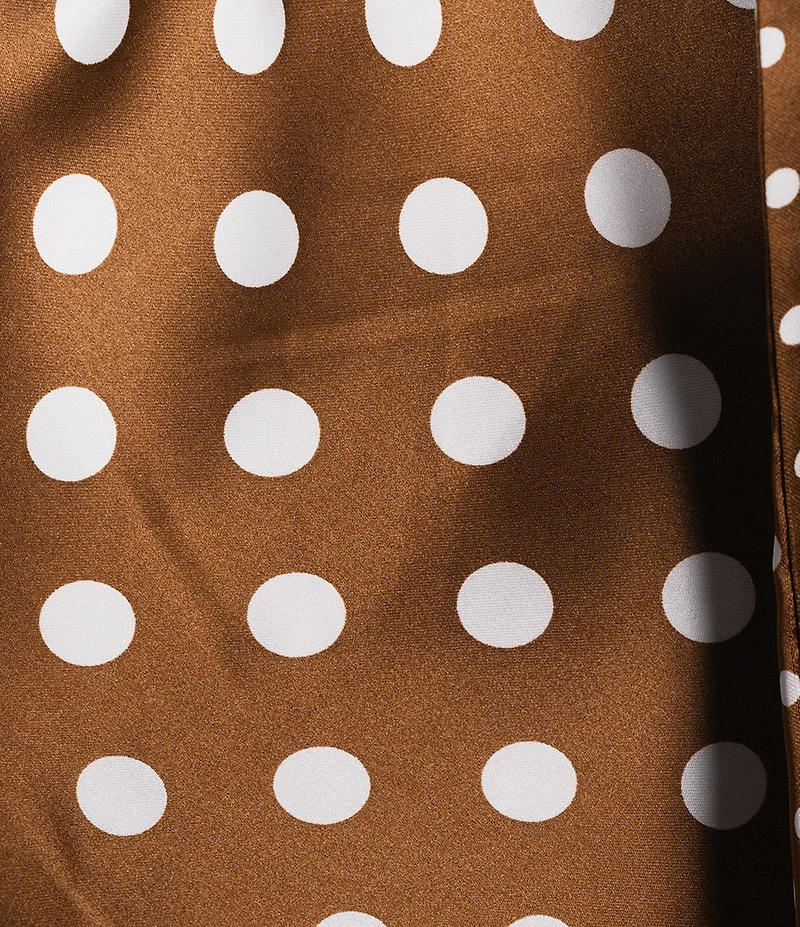 TOPSHOP Satin Polka Dot Mini Dress