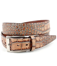 Torino Leather Company Embossed Gator Italian Calf Leather Belt