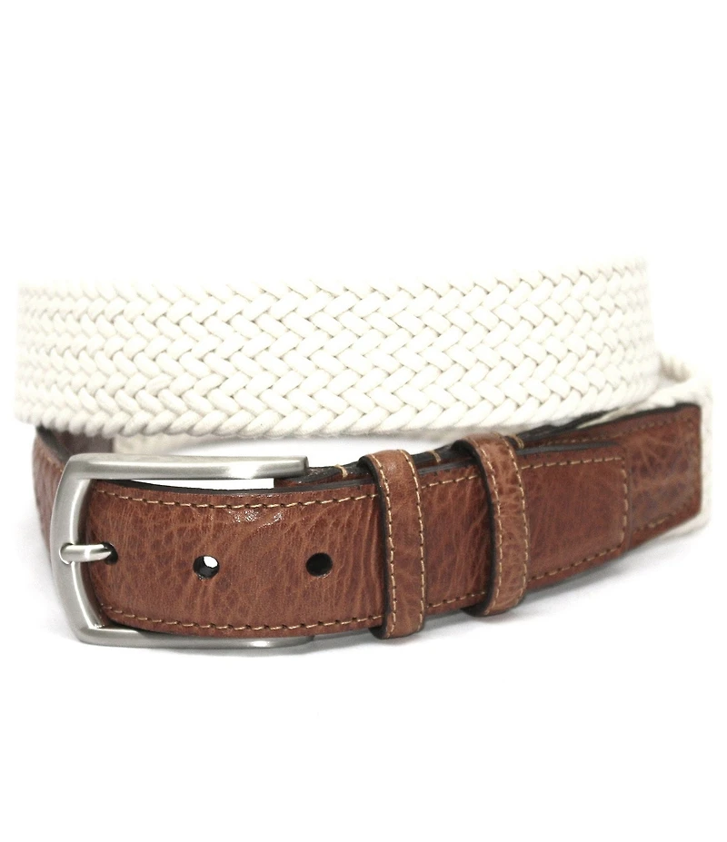 Torino Leather Company Italian Woven Cotton Stretch Belt