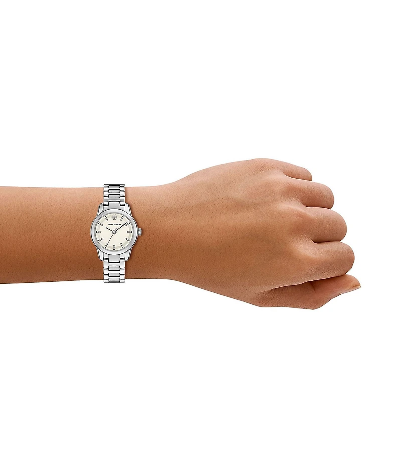 Tory Burch Small Miller Quartz Three-Hand Stainless Steel Bracelet Watch