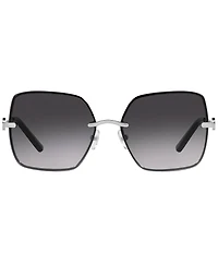 Tory Burch Women's 0TY6080 58mm Gradient Silver Square Sunglasses