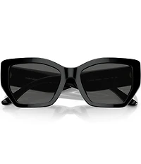 Tory Burch Women's 0TY7187U 53mm Solid Black Rectangle Sunglasses