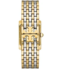 Tory Burch Women's Eleanor Crystal Quartz Three-Hand Two Tone Stainless Steel Bracelet Watch