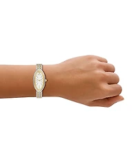Tory Burch Women's Elongated Oval Quartz Two-Hand Stainless Steel Bracelet Watch
