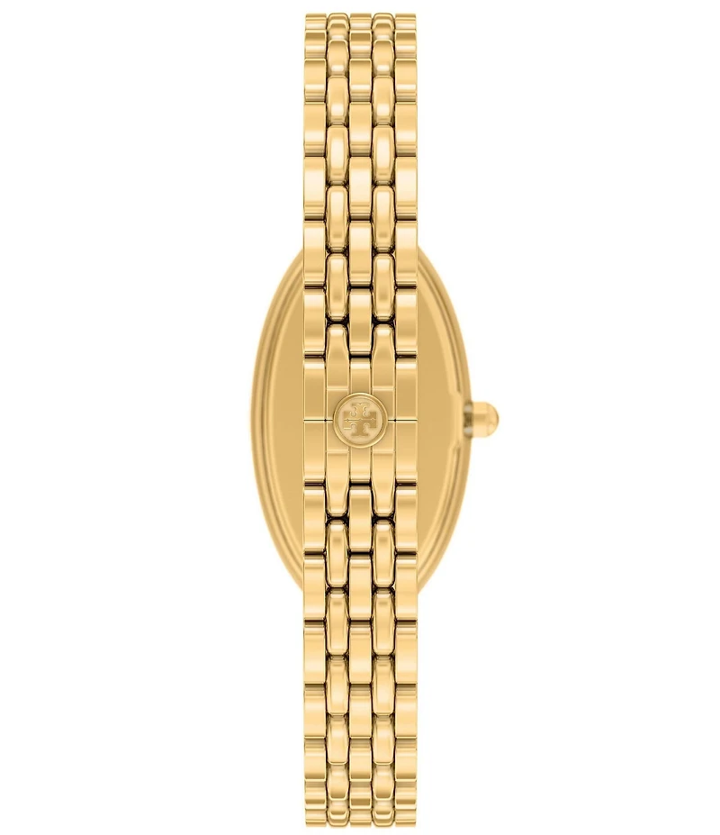 Tory Burch Women's Elongated Oval Quartz Two-Hand Stainless Steel Bracelet Watch
