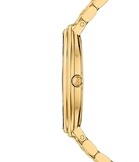 Tory Burch Women's Elongated Oval Quartz Two-Hand Stainless Steel Bracelet Watch