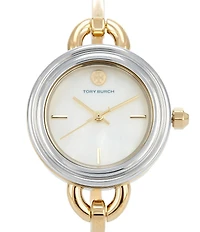 Tory Burch Women's Miller Quartz Three-Hand Gold Tone Stainless Steel Bracelet Watch Gift Set