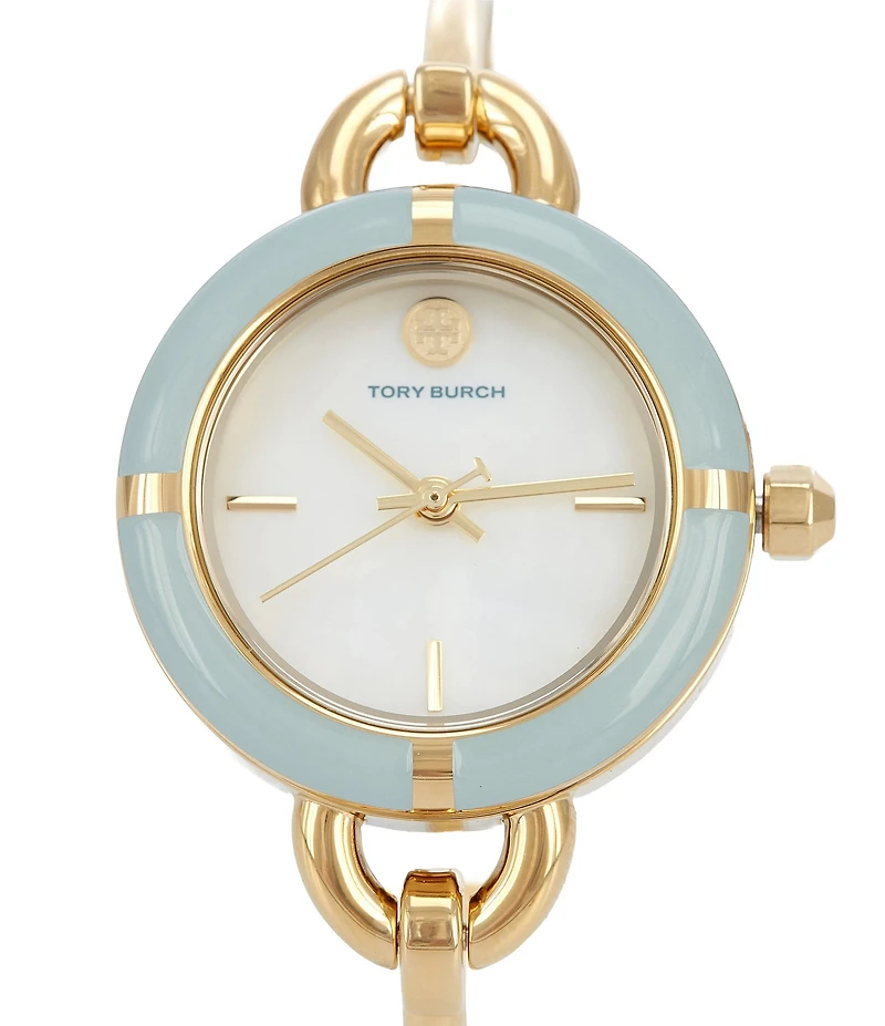 Tory Burch Women's Miller Quartz Three-Hand Gold Tone Stainless Steel Bracelet Watch Gift Set