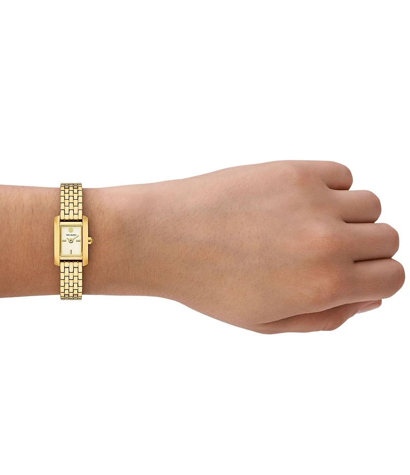 Tory Burch Women's Mini Eleanor Quartz Two-Hand Gold Tone Stainless Steel Bracelet Watch