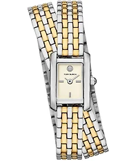 Tory Burch Women's Mini Eleanor Quartz Two Hand Stainless Steel Bracelet Wrap Watch