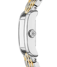 Tory Burch Women's Mini Eleanor Quartz Two Hand Stainless Steel Bracelet Wrap Watch