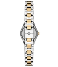 Tory Burch Women's Mini Miller Mother Of Pearl Quartz Two-Hand Two Tone Stainless Steel Bracelet Watch