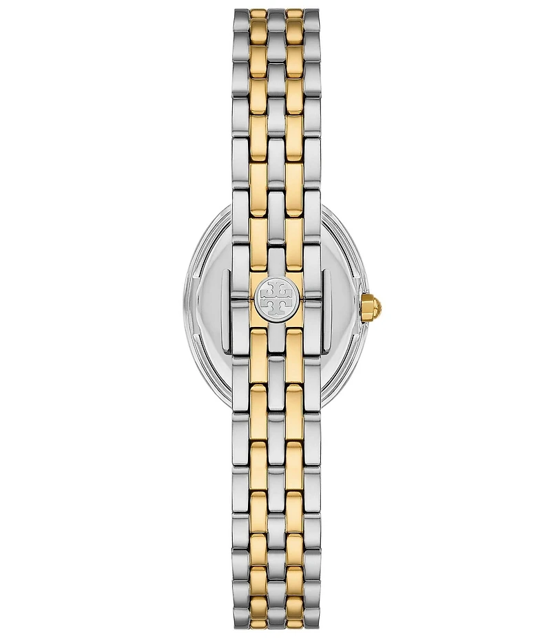 Tory Burch Women's Oval Quartz Two-Hand Stainless Steel Bracelet Watch