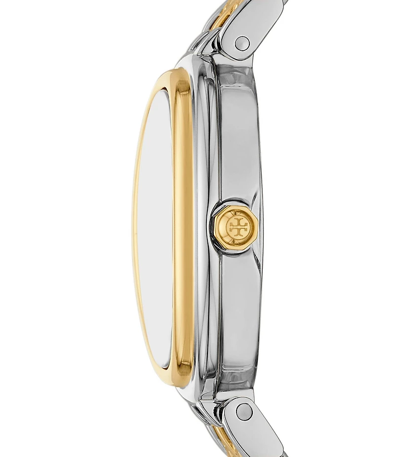 Tory Burch Women's Oval Quartz Two-Hand Stainless Steel Bracelet Watch