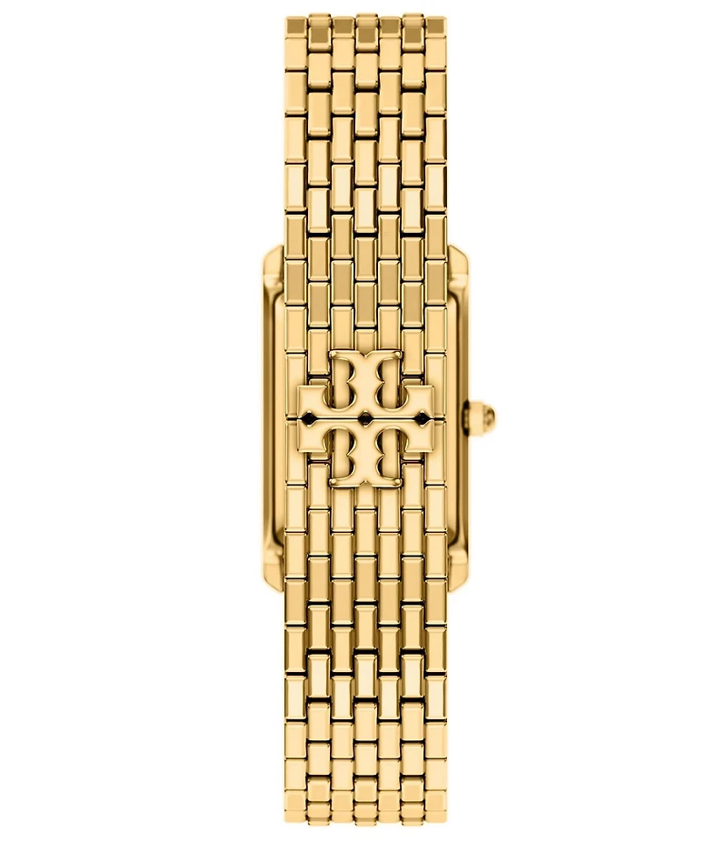 Tory Burch Women's Slim Eleanor Quartz Two-Hand Gold Tone Stainless Steel Bracelet Watch