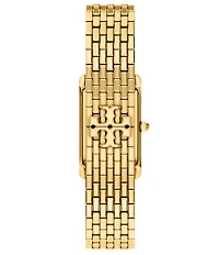 Tory Burch Women's Slim Eleanor Quartz Two-Hand Gold Tone Stainless Steel Bracelet Watch