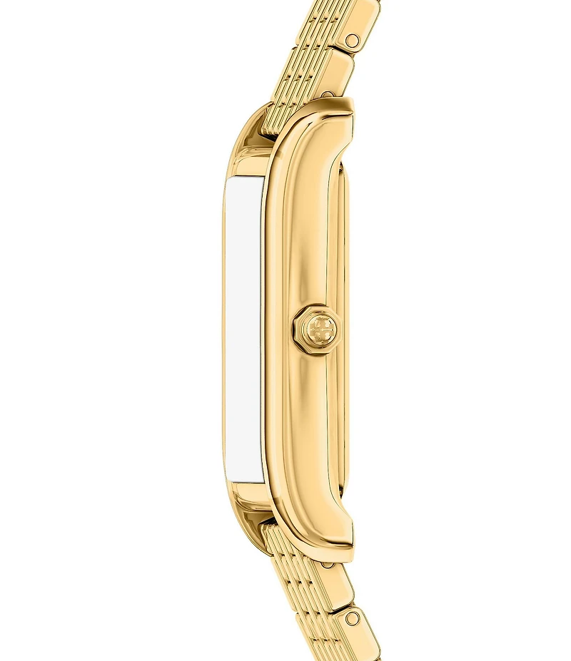 Tory Burch Women's Slim Eleanor Quartz Two-Hand Gold Tone Stainless Steel Bracelet Watch