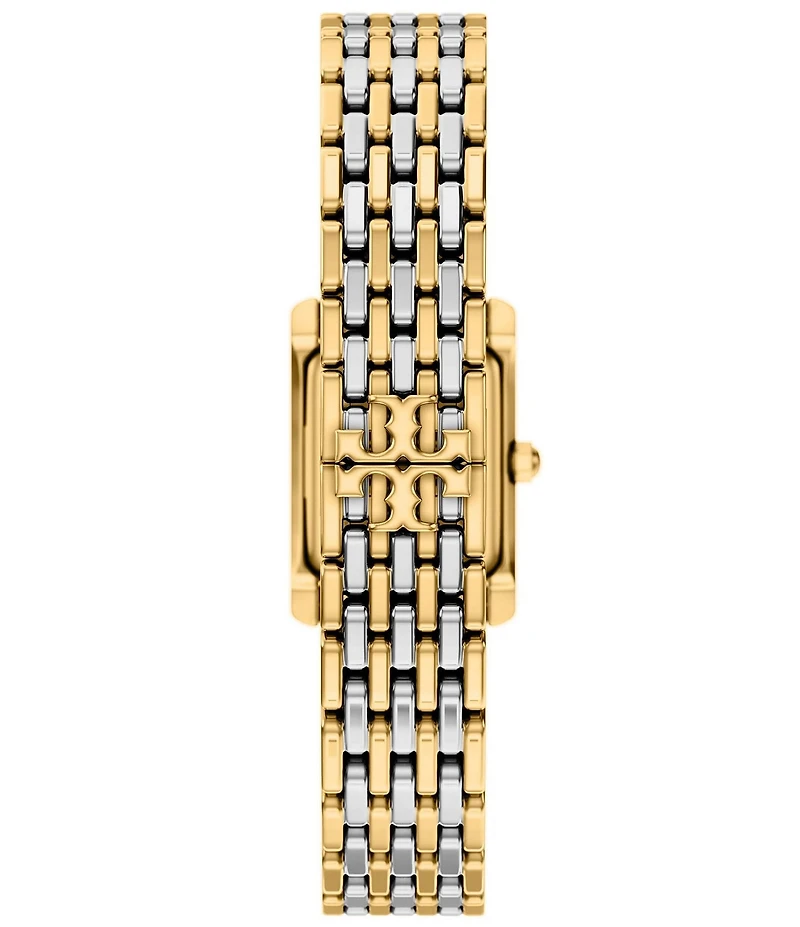 Tory Burch Women's Small Eleanor Crystal Quartz Two-Hand Two Tone Stainless Steel Bracelet Watch