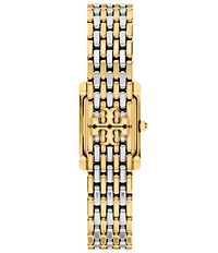 Tory Burch Women's Small Eleanor Crystal Quartz Two-Hand Two Tone Stainless Steel Bracelet Watch