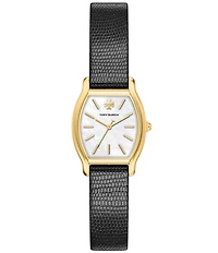 Tory Burch Women's Small Eleanor Curve Quartz Three-Hand Leather Strap Watch