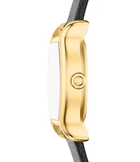 Tory Burch Women's Small Eleanor Curve Quartz Three-Hand Leather Strap Watch