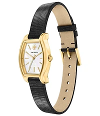 Tory Burch Women's Small Eleanor Curve Quartz Three-Hand Leather Strap Watch