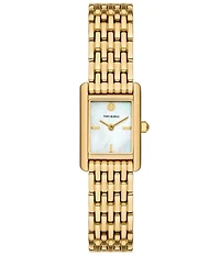 Tory Burch Women's Small Eleanor Quartz Mother Of Pearl Two-Hand Gold Tone Stainless Steel Bracelet Watch