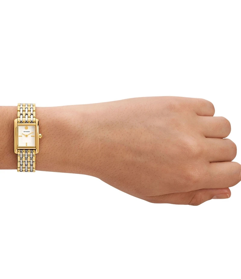Tory Burch Women's Small Eleanor Quartz Two-Hand Stainless Steel Bracelet Watch Stainless Steel Bracelet And Case