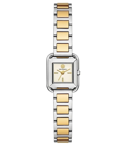 Tory Burch Women's Small Kira Quartz Three-Hand Two Tone Stainless Steel Bracelet Watch