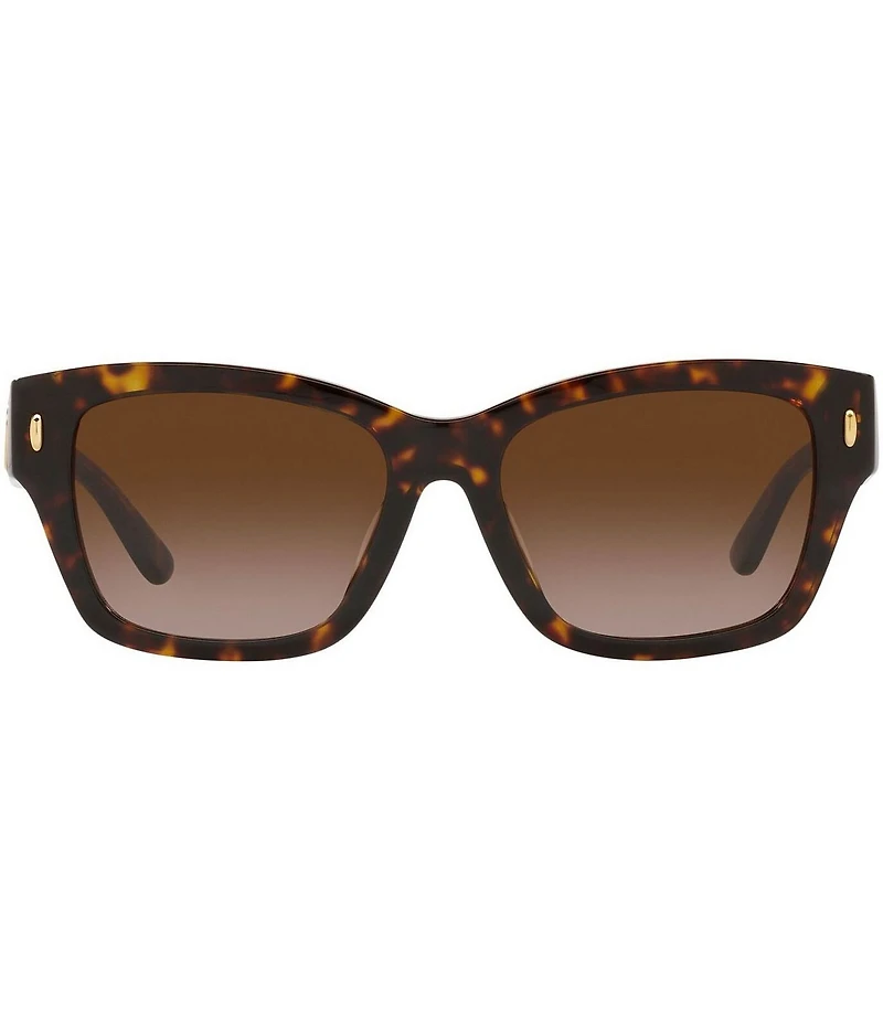 Tory Burch Women's Tortoise 53mm Rectangular Sunglasses