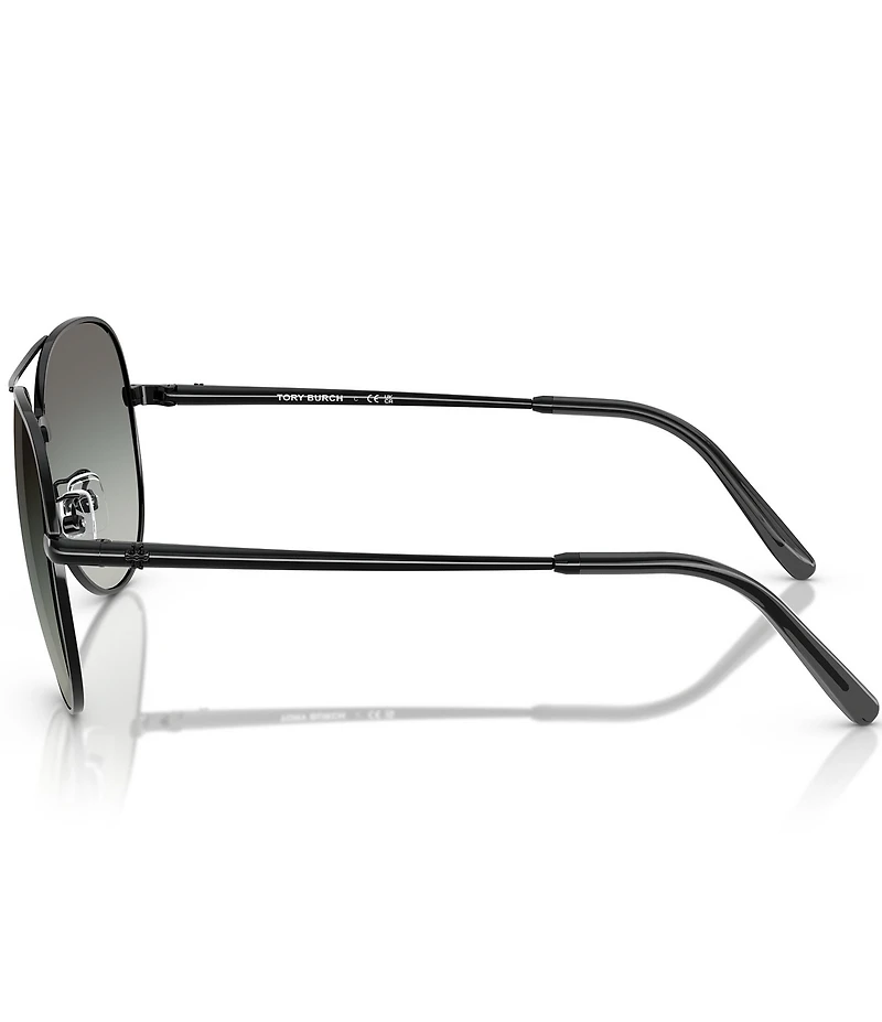 Tory Burch Women's TY6114 60mm Aviator Sunglasses