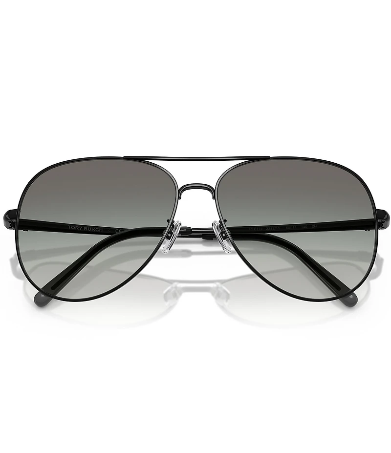 Tory Burch Women's TY6114 60mm Aviator Sunglasses