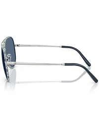 Tory Burch Women's TY6114 60mm Logo Frame Aviator Sunglasses