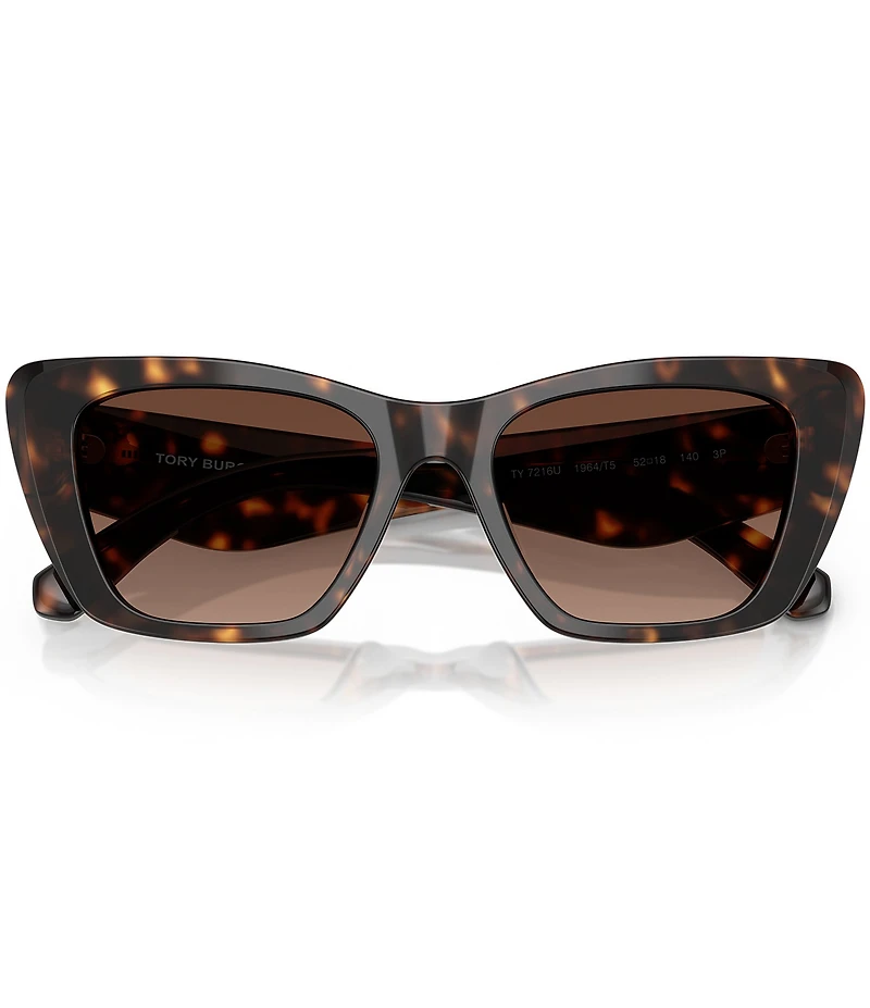 Tory Burch Women's TY7216U 52mm Polarized Tortoise Cat Eye Sunglasses