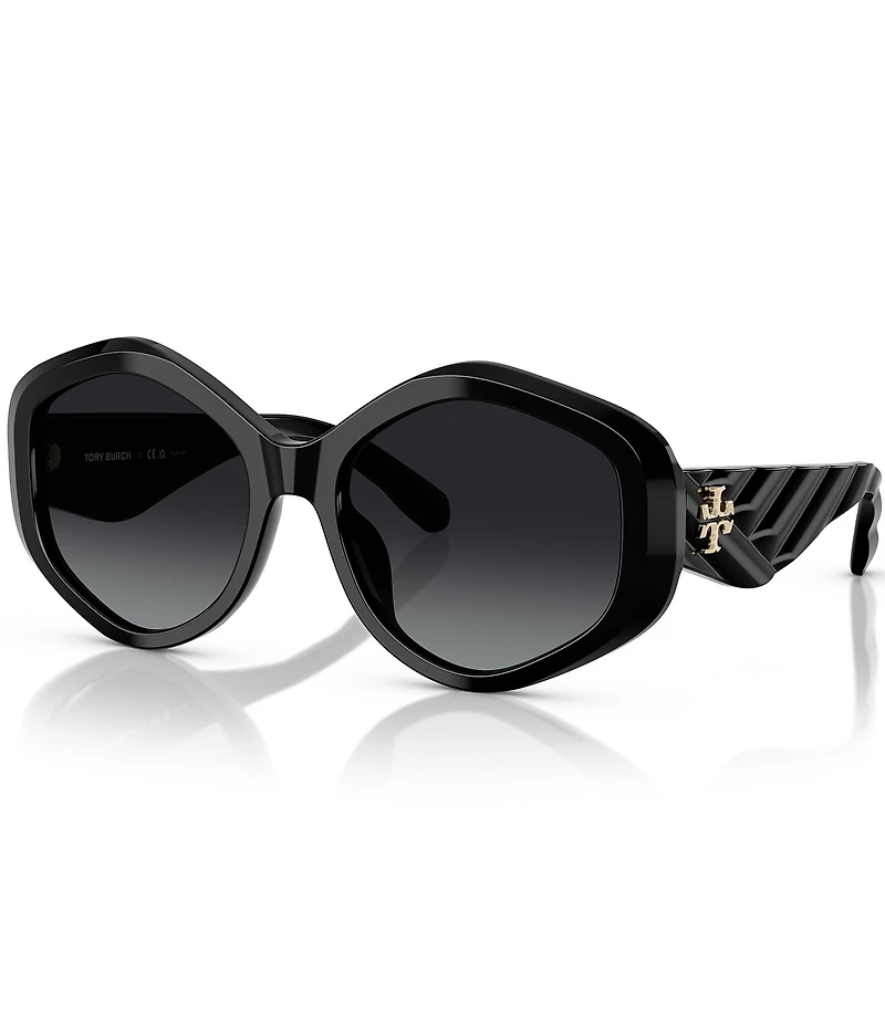 Tory Burch Women's TY7217U 55mm Polarized Geometric Sunglasses