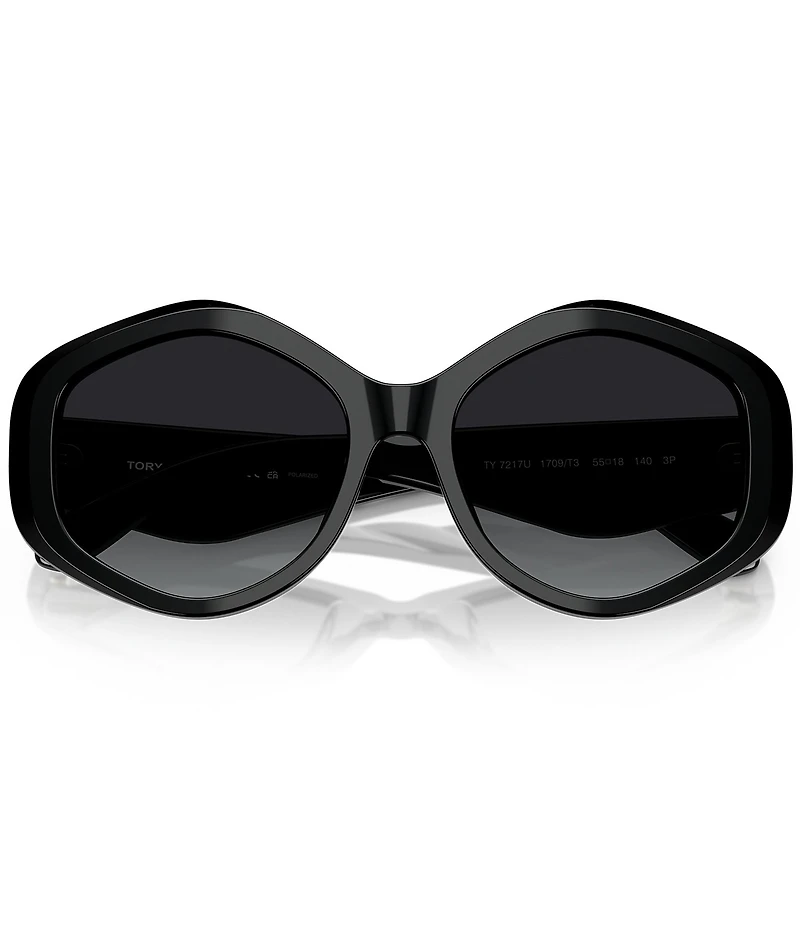 Tory Burch Women's TY7217U 55mm Polarized Geometric Sunglasses