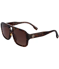 Tory Burch Women's TY7224U 55mm Polarized Pilot Sunglasses