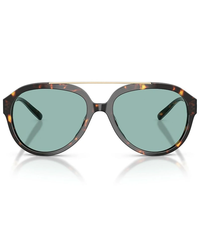 Tory Burch Women's TY7230U 56mm Tortoise Pilot Sunglasses