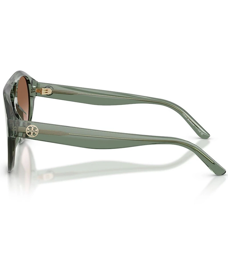 Tory Burch Women's TY7233U 55mm Polarized Pilot Sunglasses