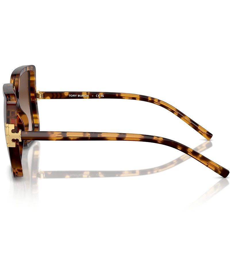 Tory Burch Women's TY9075U 57mm Tortoise Square Sunglasses