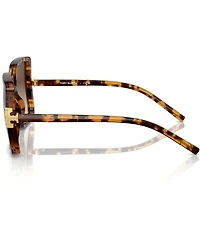 Tory Burch Women's TY9075U 57mm Tortoise Square Sunglasses