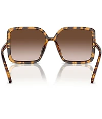 Tory Burch Women's TY9075U 57mm Tortoise Square Sunglasses