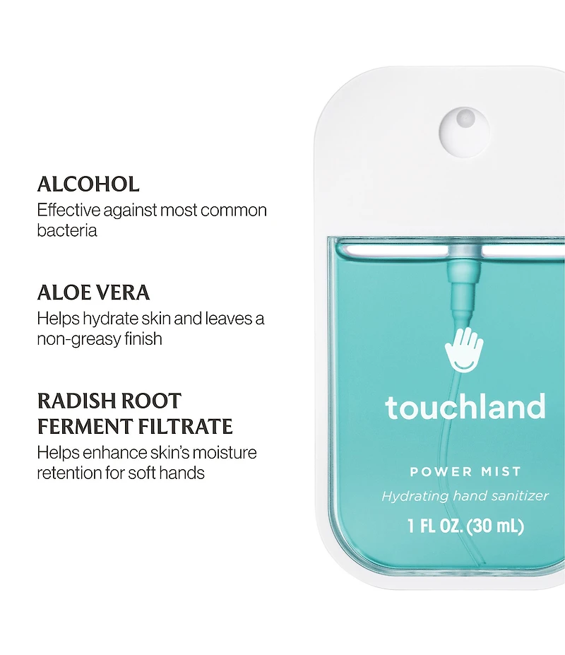 Touchland Blue Sandalwood Blue Power Mist Hydrating Hand Sanitizer