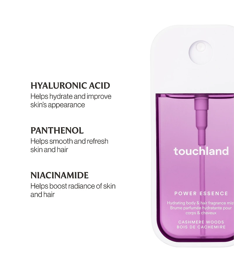 Touchland Cashmere Woods Mist Power Essence Body & Hair Fragrance