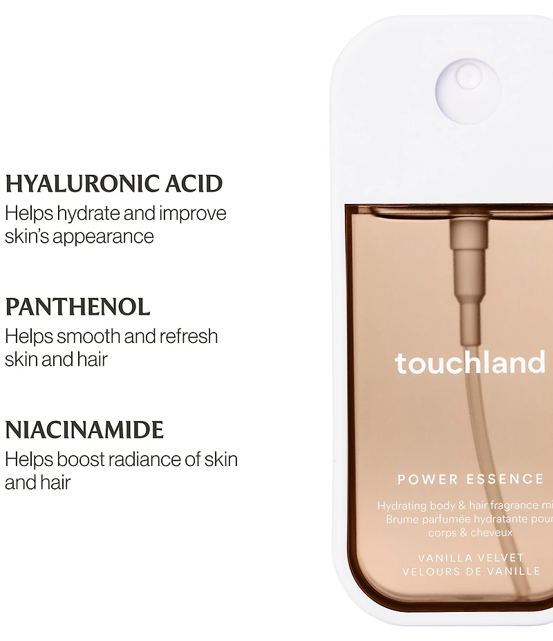 Touchland Vanilla Velvet Power Essence Body & Hair Fragrance Mist