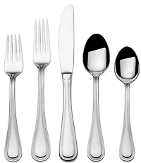 Towle Silversmiths Beaded Antique 45-Piece Stainless Steel Flatware Set