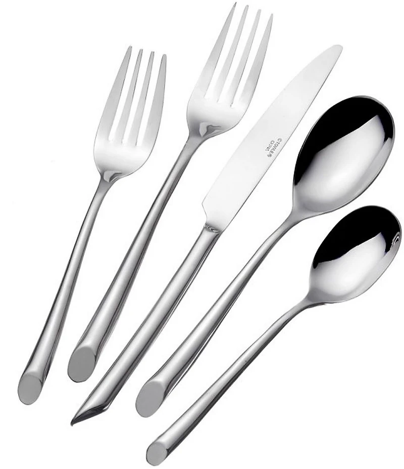 Towle Silversmiths Wave Modern 20-Piece Stainless Steel Flatware Set